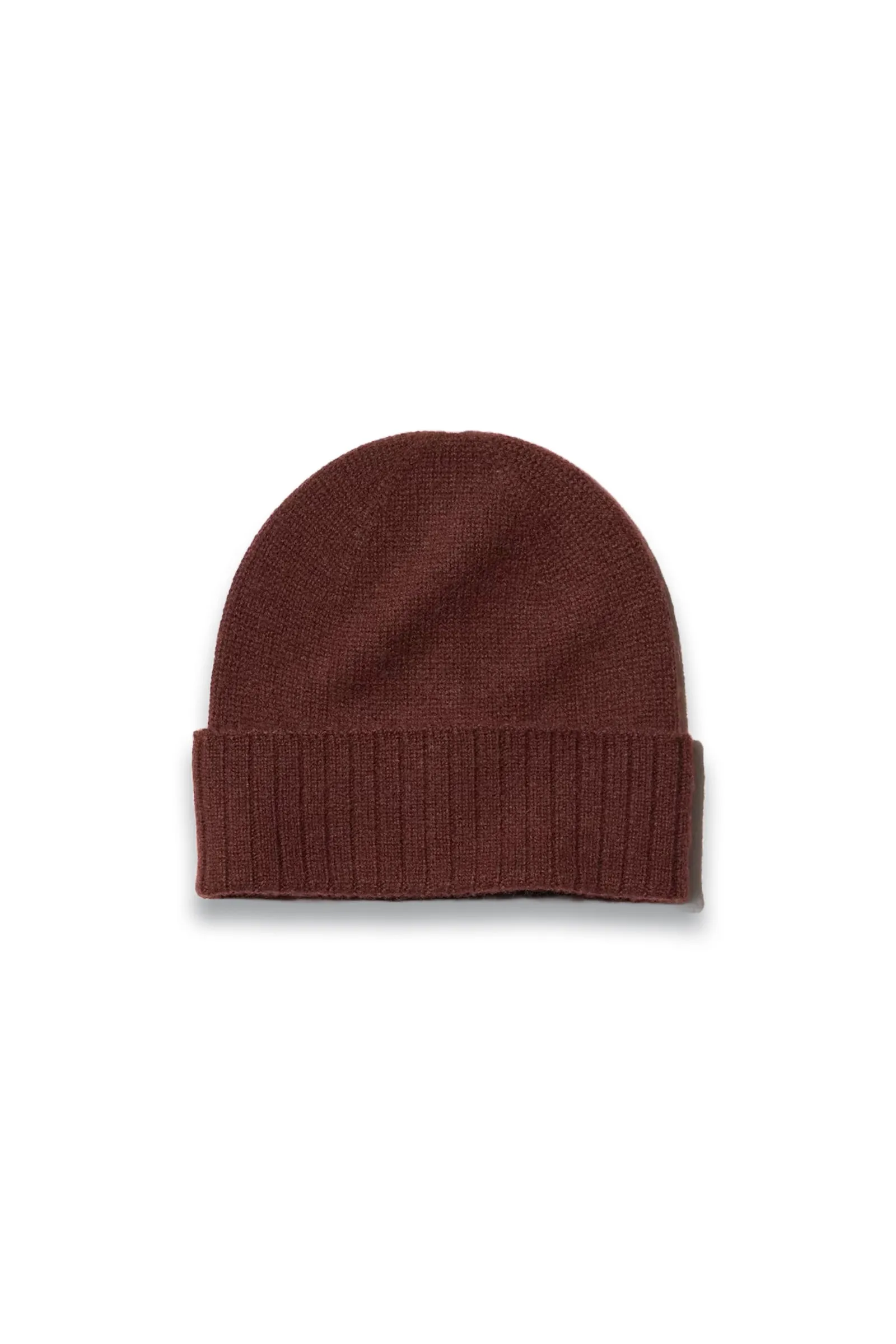 100% Cashmere Knit Beanie Brown