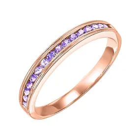 10KT Pink Gold Classic Book Stackable Fashion Ring