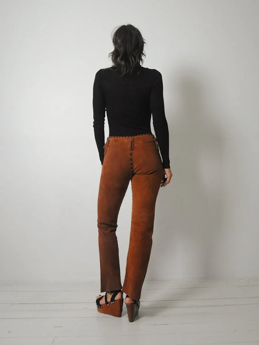 1960's OOAK Handmade Suede Flares