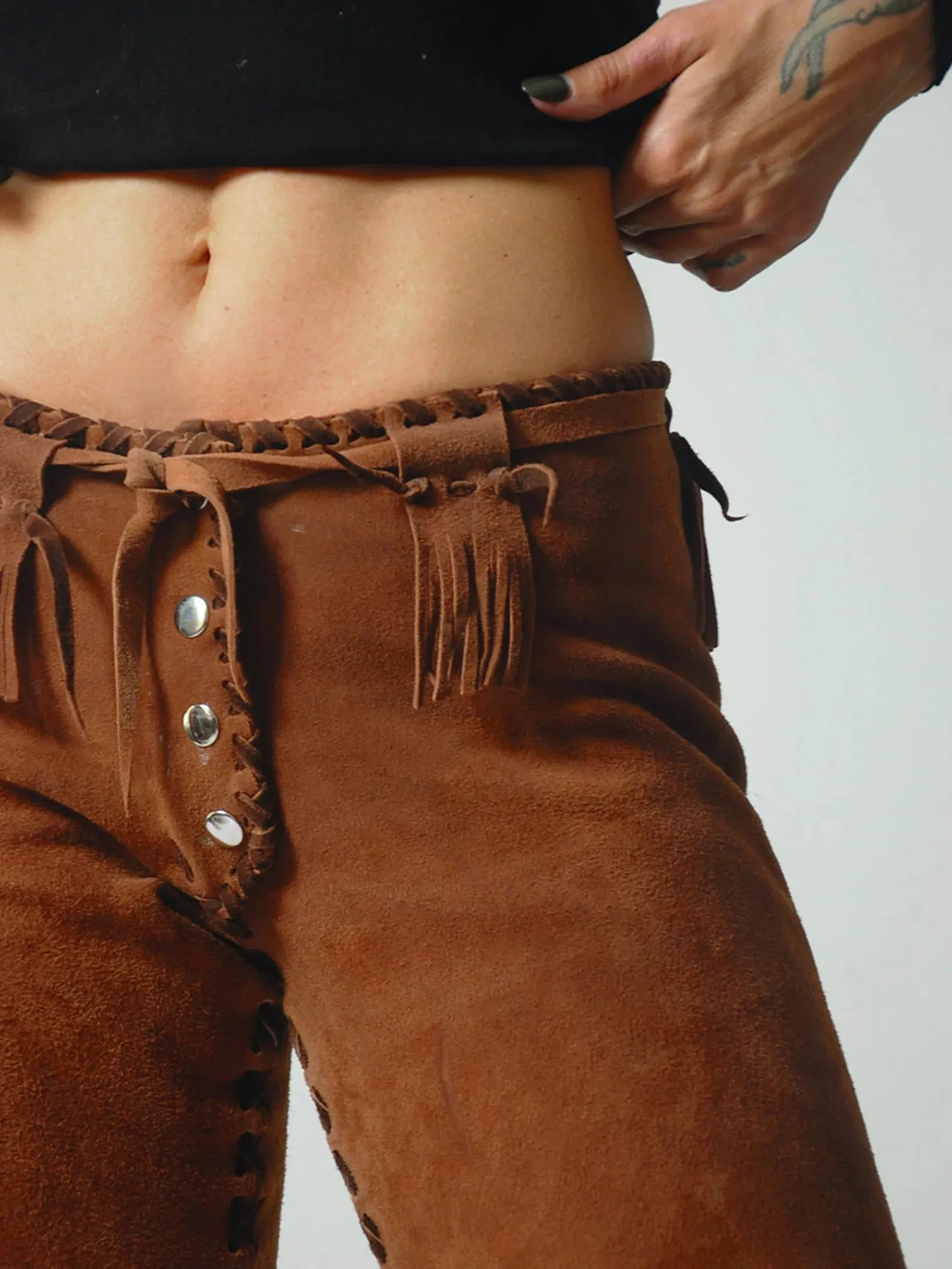 1960's OOAK Handmade Suede Flares