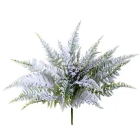 20" Snowy Fern Bush