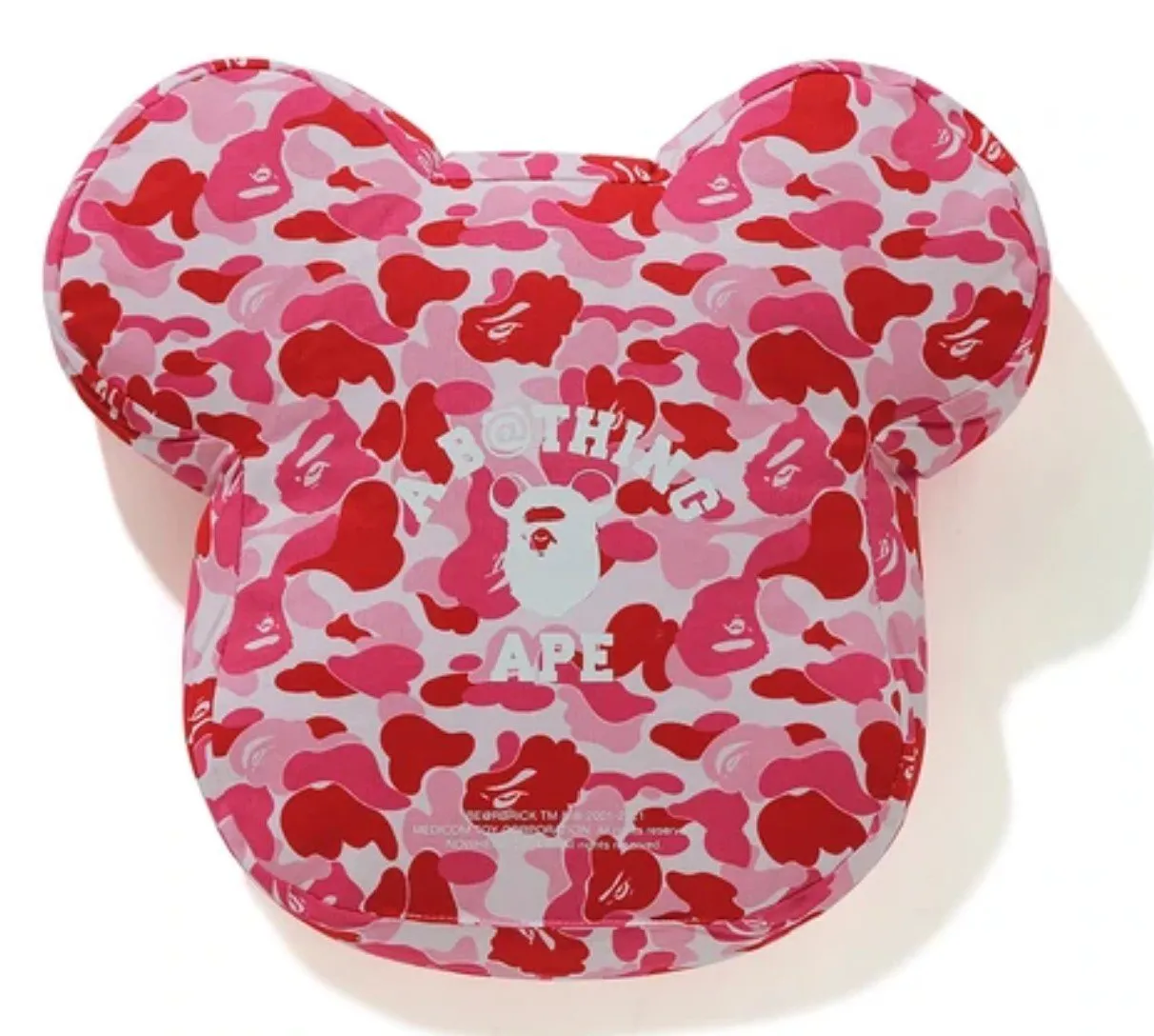 ABC Camo Be@r Cushion Pink Be@rbrick Art Object by Bape- A Bathing Ape