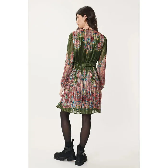 Albertine plisse Dress - Olive