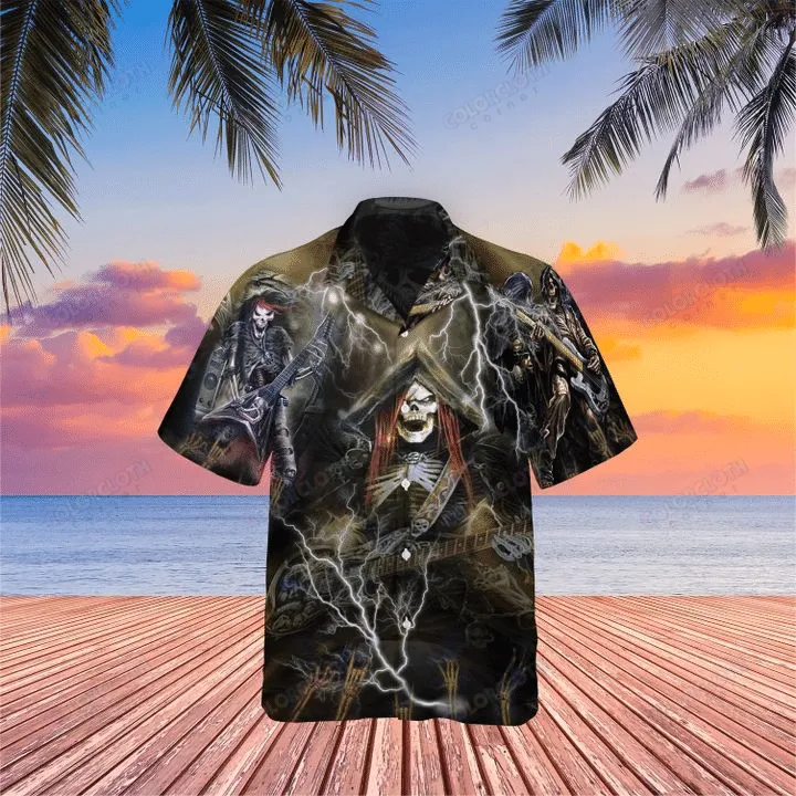 Amazing Guitar Skull Hawaii Shirts TV032328