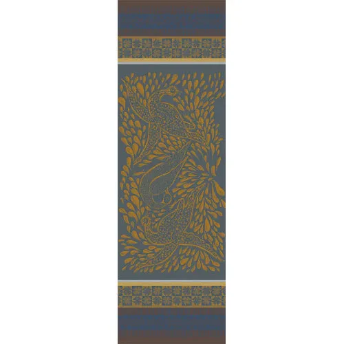 Anhinga Bleu Dore Jacquard Collection