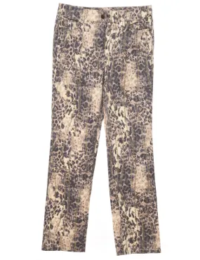 Animal Print Trousers - W28 L31