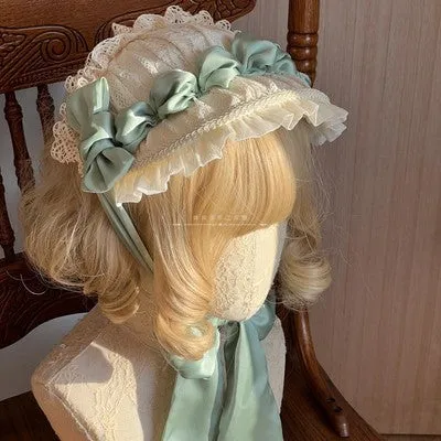 Antique Off White Short Bonnet