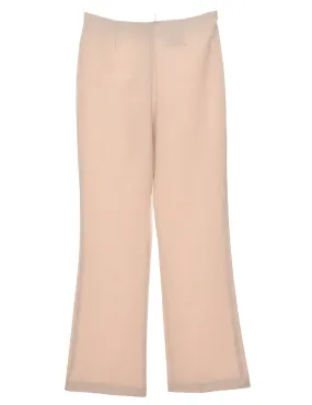 Beige Pinstriped Trousers - W26 L31