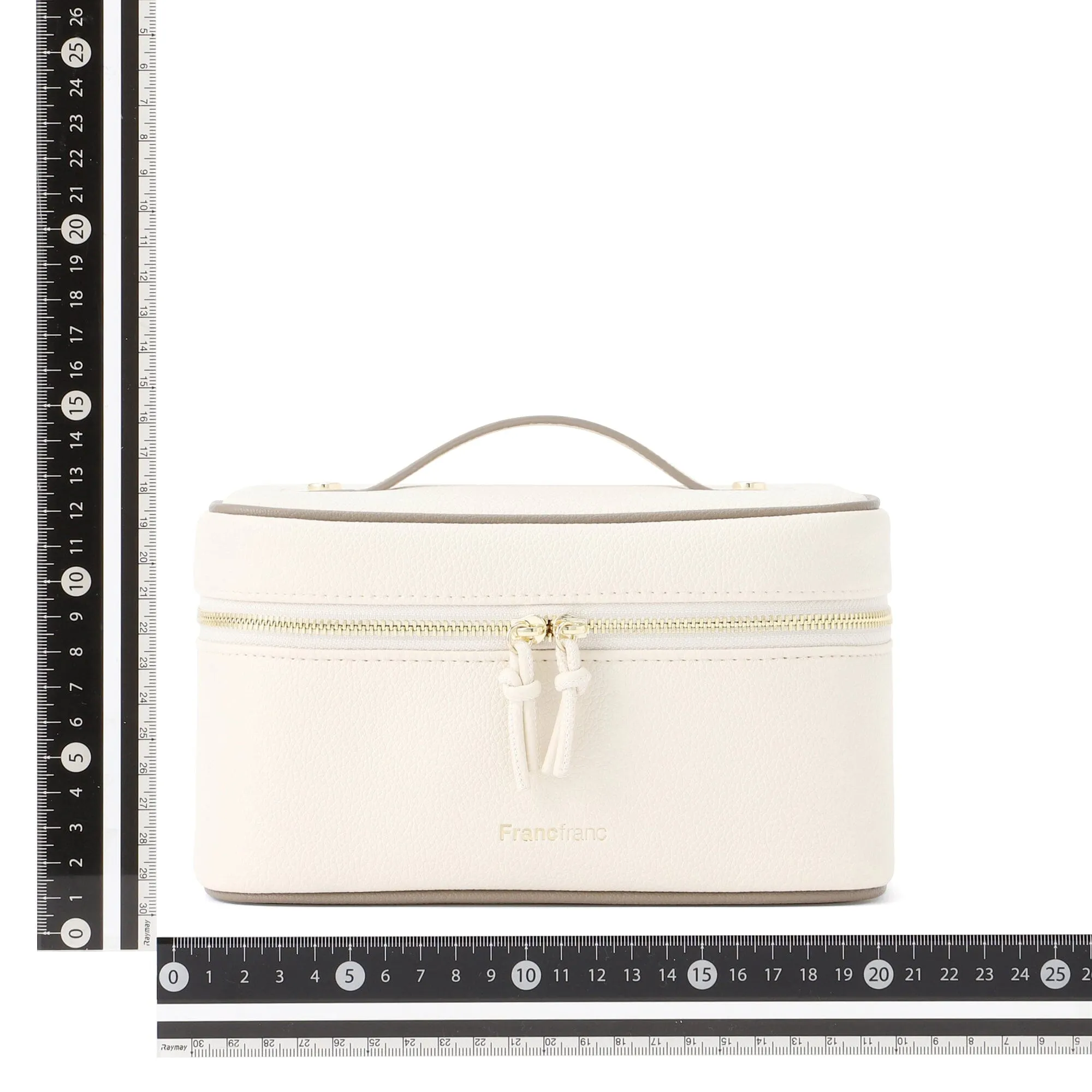 Bicolor Vanity Pouch S Ivory