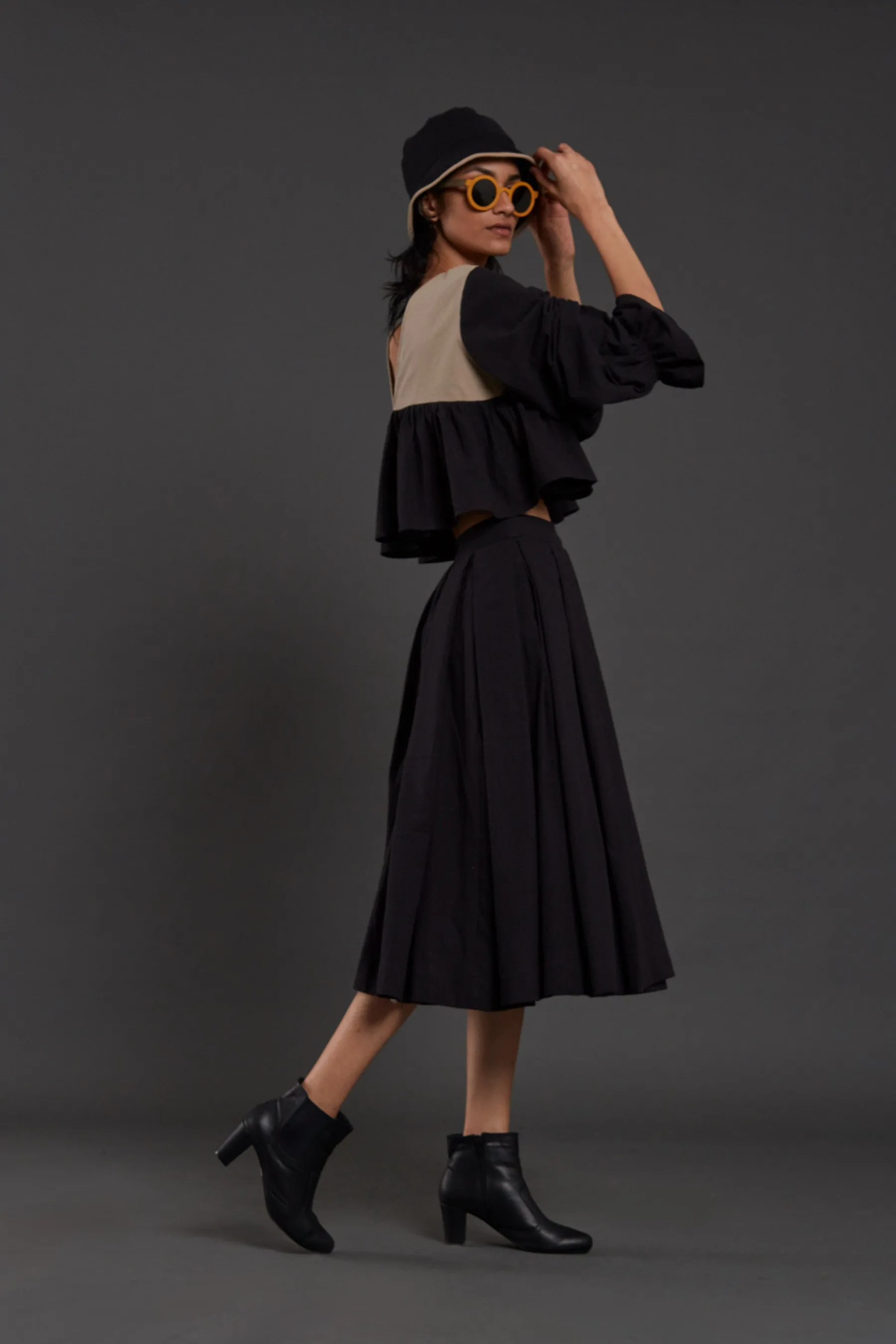 Black Pleated Skirt