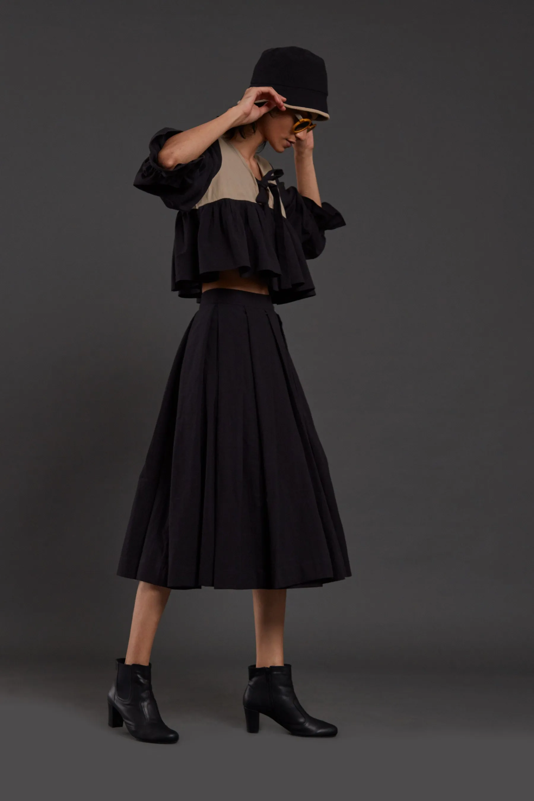 Black Pleated Skirt