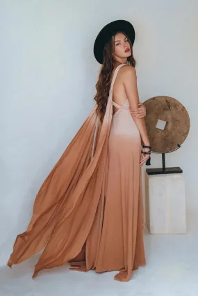 Boho Macrame Bridesmaid Dress • Dusty Pink Multiway Dress • Goddess Dress