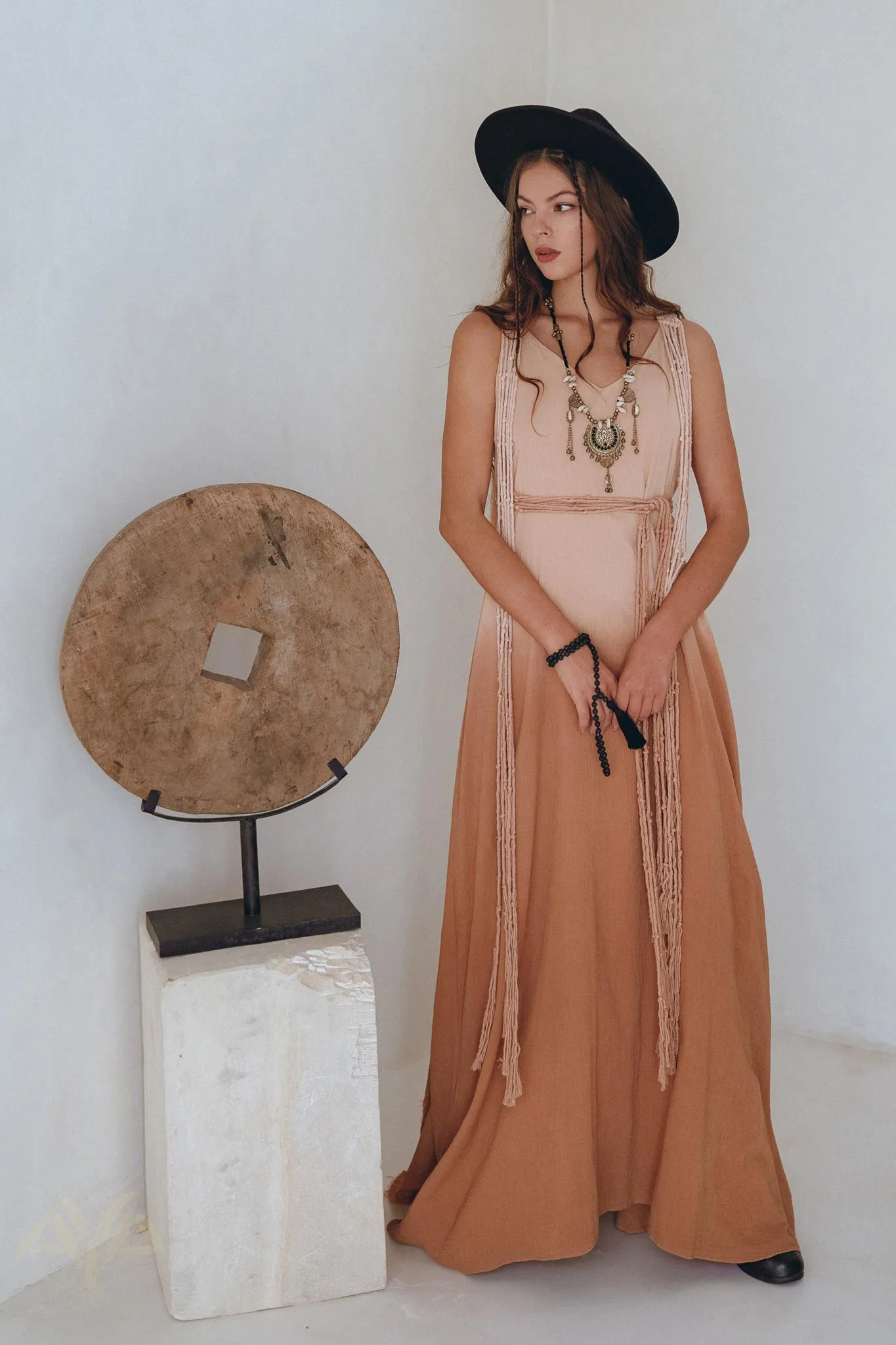 Boho Macrame Bridesmaid Dress • Dusty Pink Multiway Dress • Goddess Dress