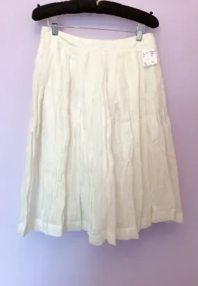 Brand New Jesire Winter White Linen Skirt Size 6