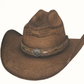 Bullhide Straw Western Hat - Corral Dust in Pecan/Black