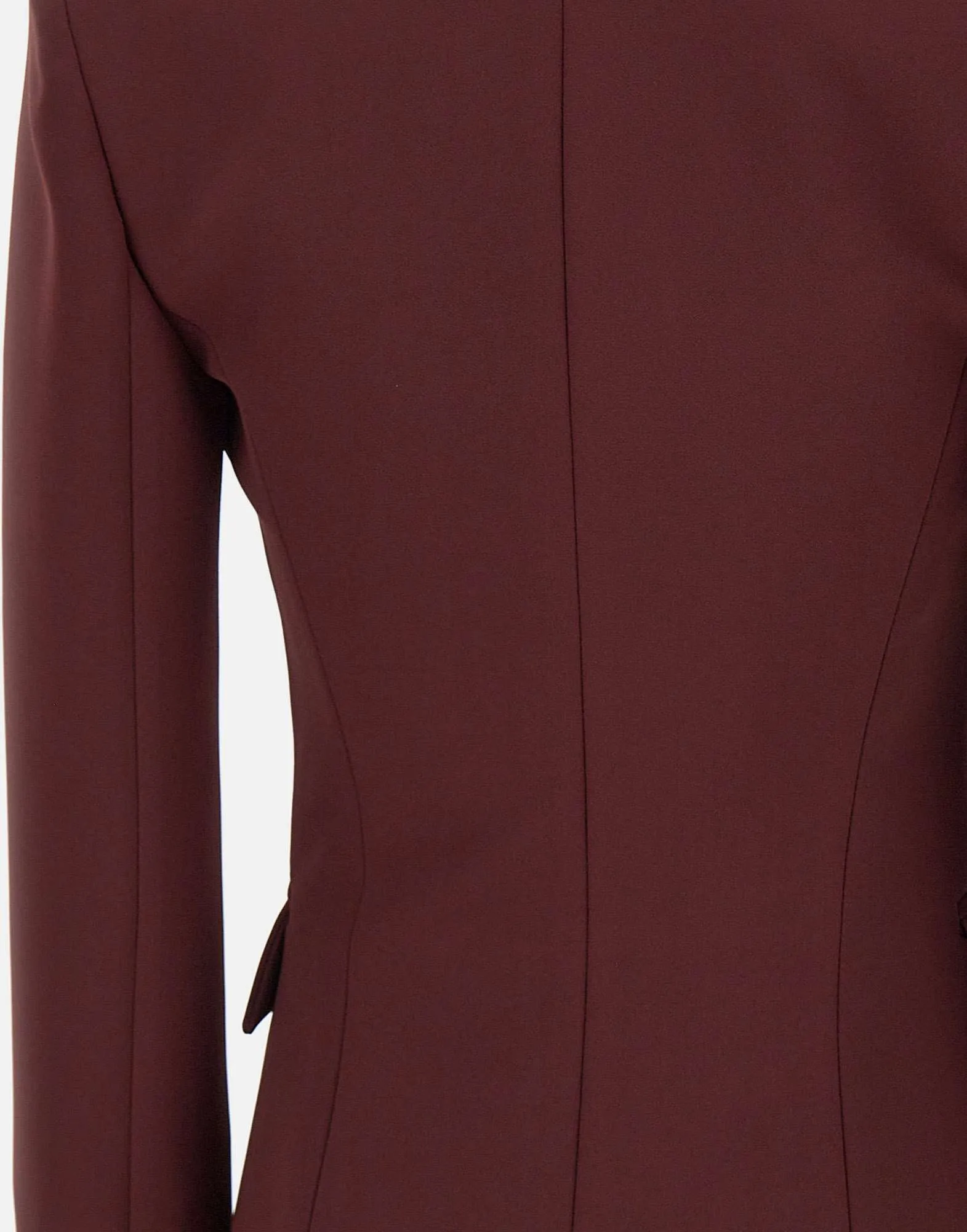 Burgundy Stretch Crepe Blazer