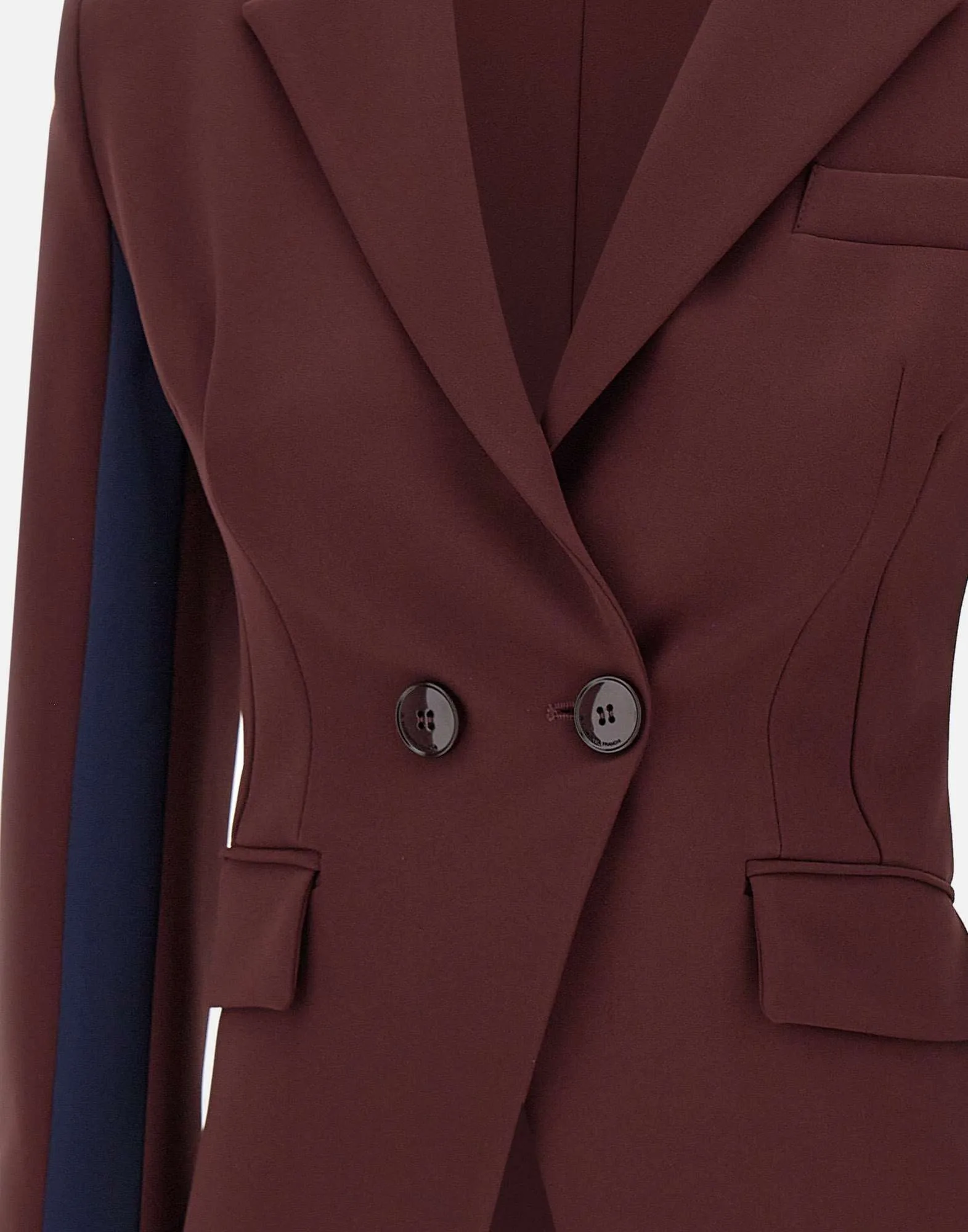 Burgundy Stretch Crepe Blazer