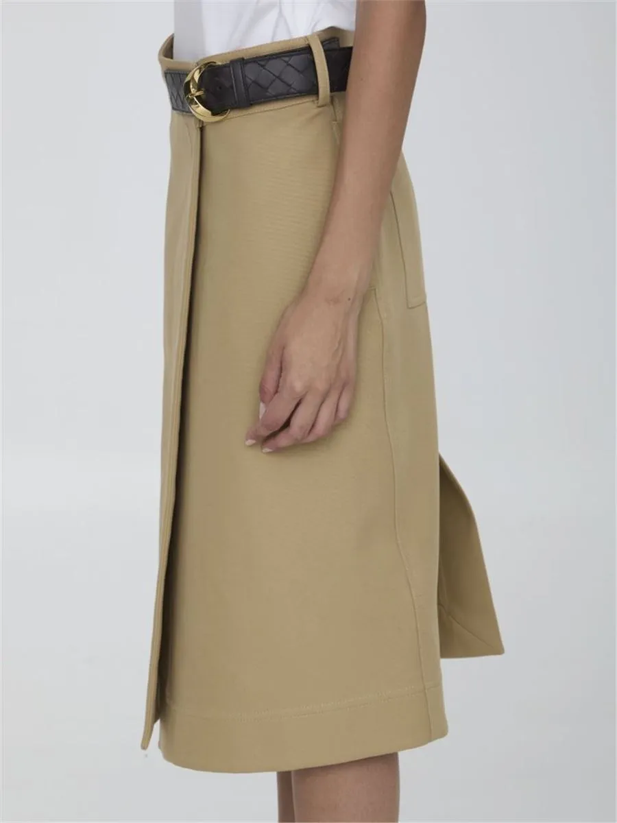 CANVAS MIDI SKIRT