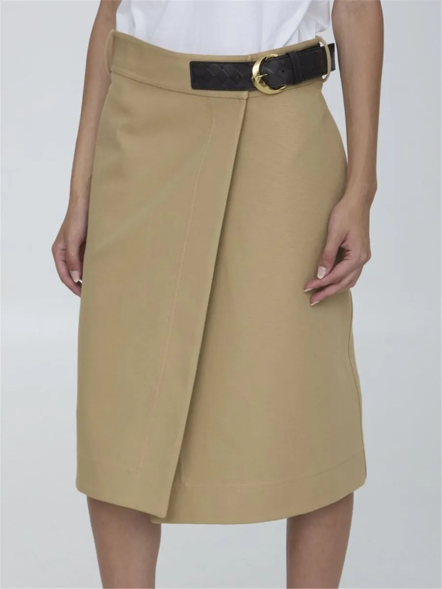 CANVAS MIDI SKIRT