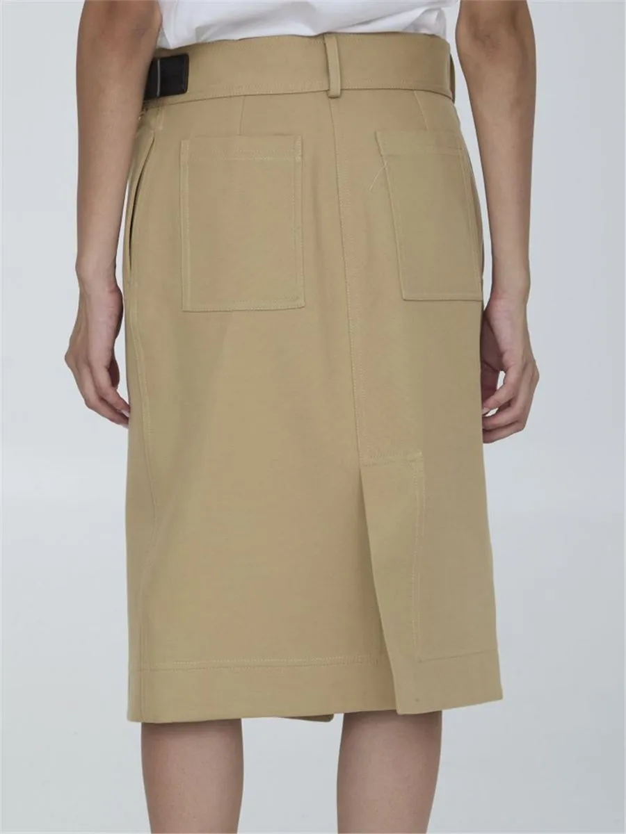 CANVAS MIDI SKIRT