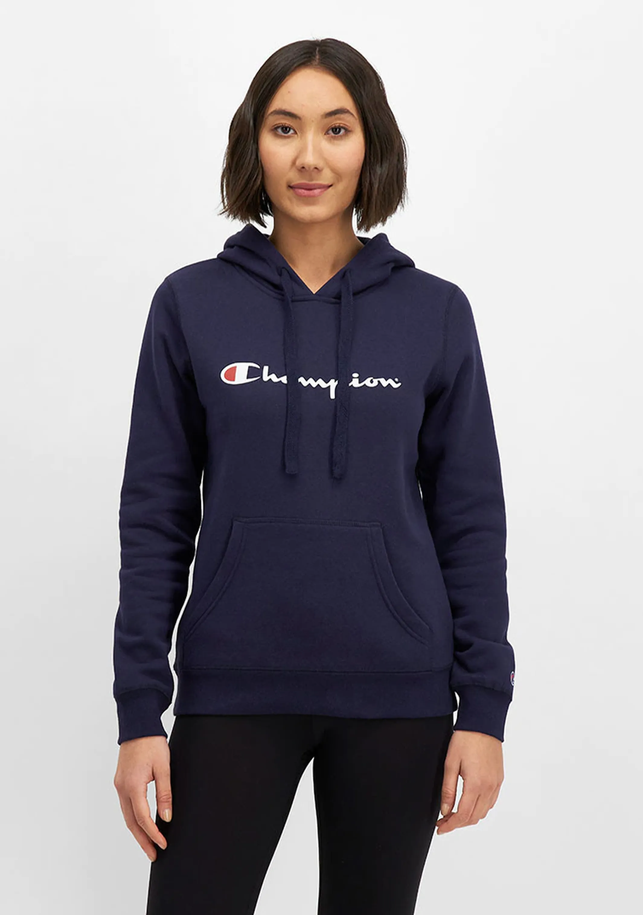 Champion Womens Script Navy Hoodie <br> CWG4N NAV