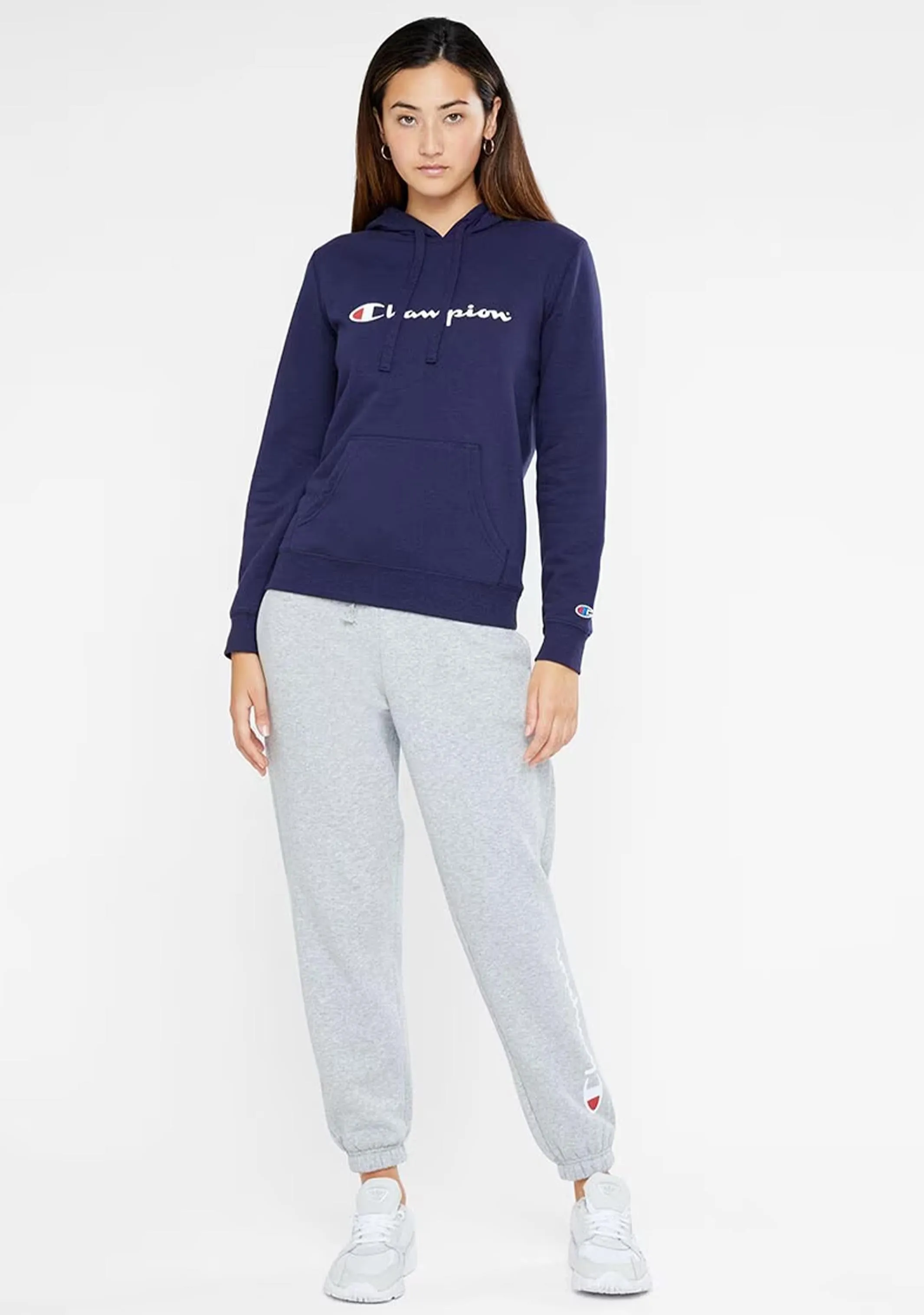 Champion Womens Script Navy Hoodie <br> CWG4N NAV