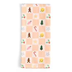 CHECKERBOARD HOLIDAY TEA TOWEL