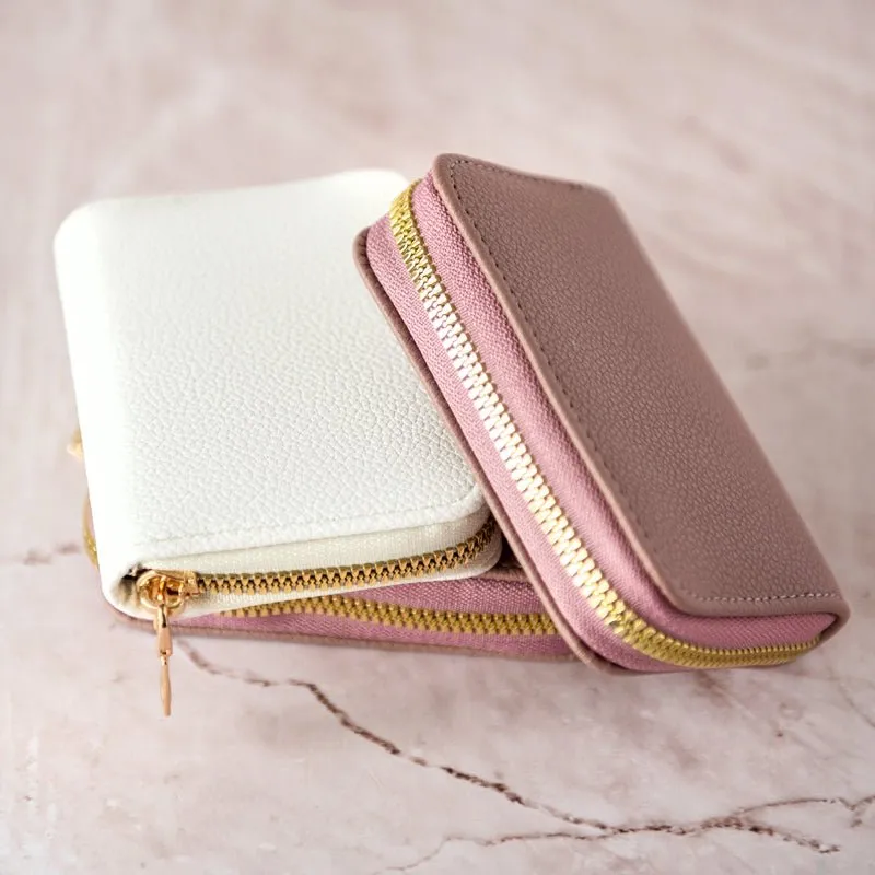 Classic Zip Around Card Holder Wallet