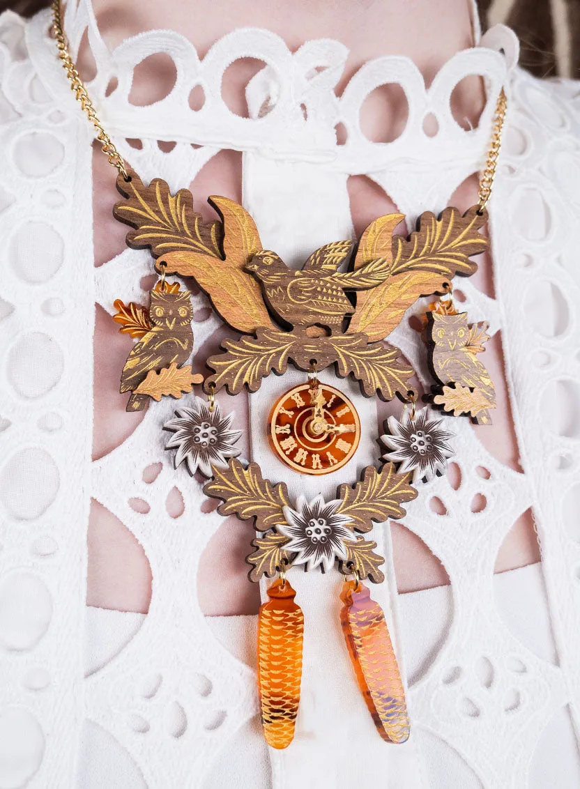 Cuckoo Clock Statement Necklace: MADE TO ORDER