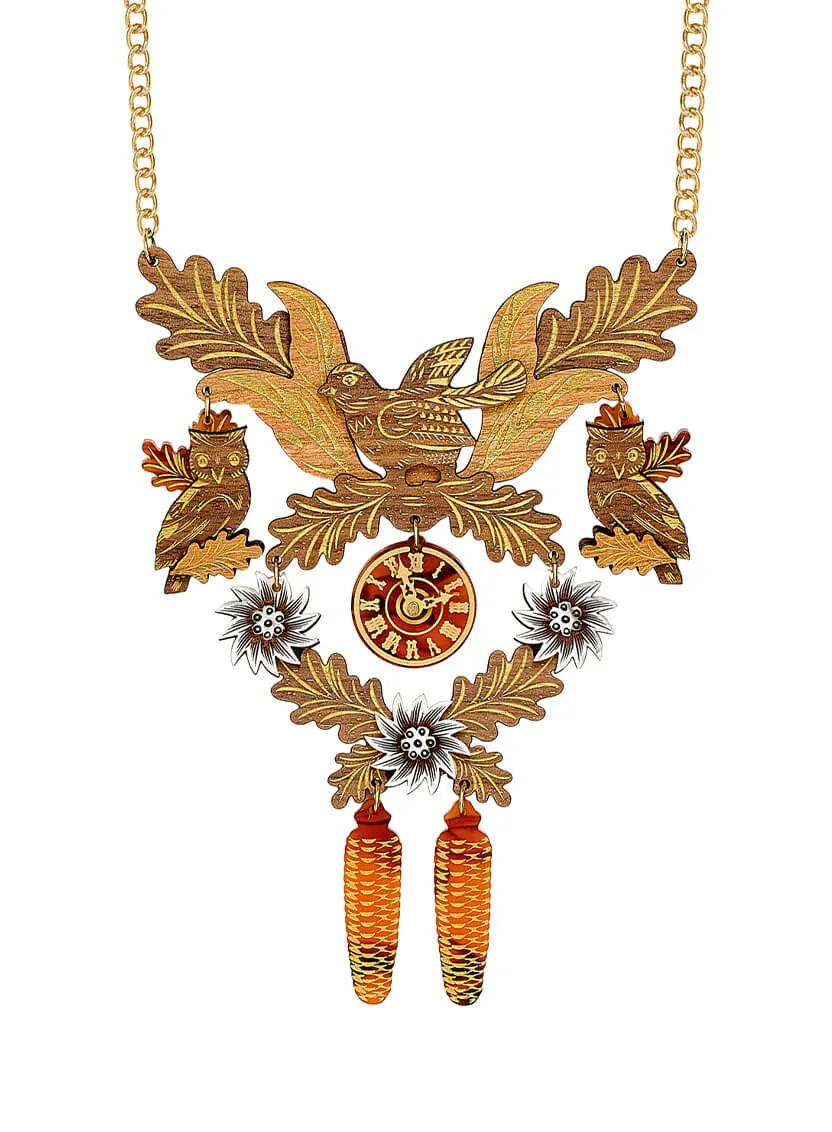 Cuckoo Clock Statement Necklace: MADE TO ORDER