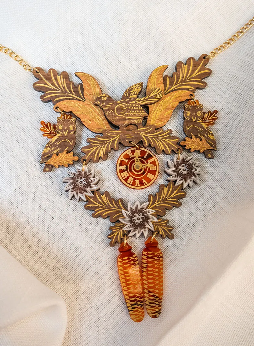 Cuckoo Clock Statement Necklace: MADE TO ORDER