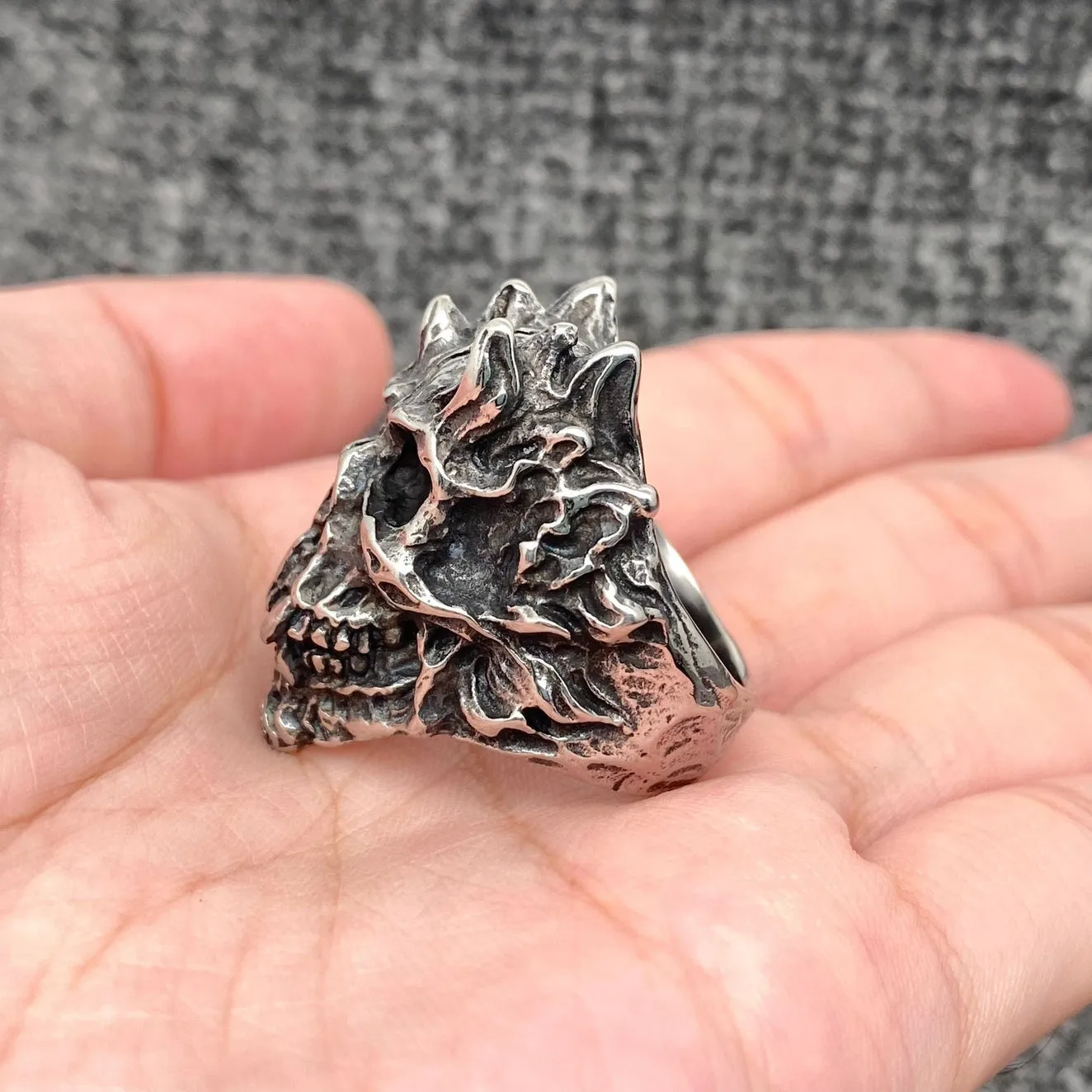 Demon Skull Ring