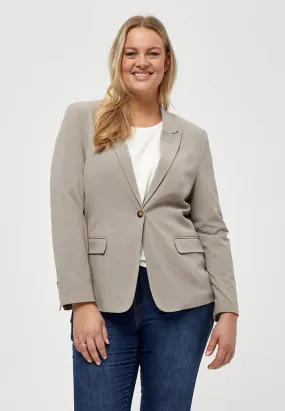 Diana Single Breasted Blazer Curve - Crokery Beige