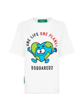 DSQUARED2 Earth Logo Short Sleeve T-Shirt