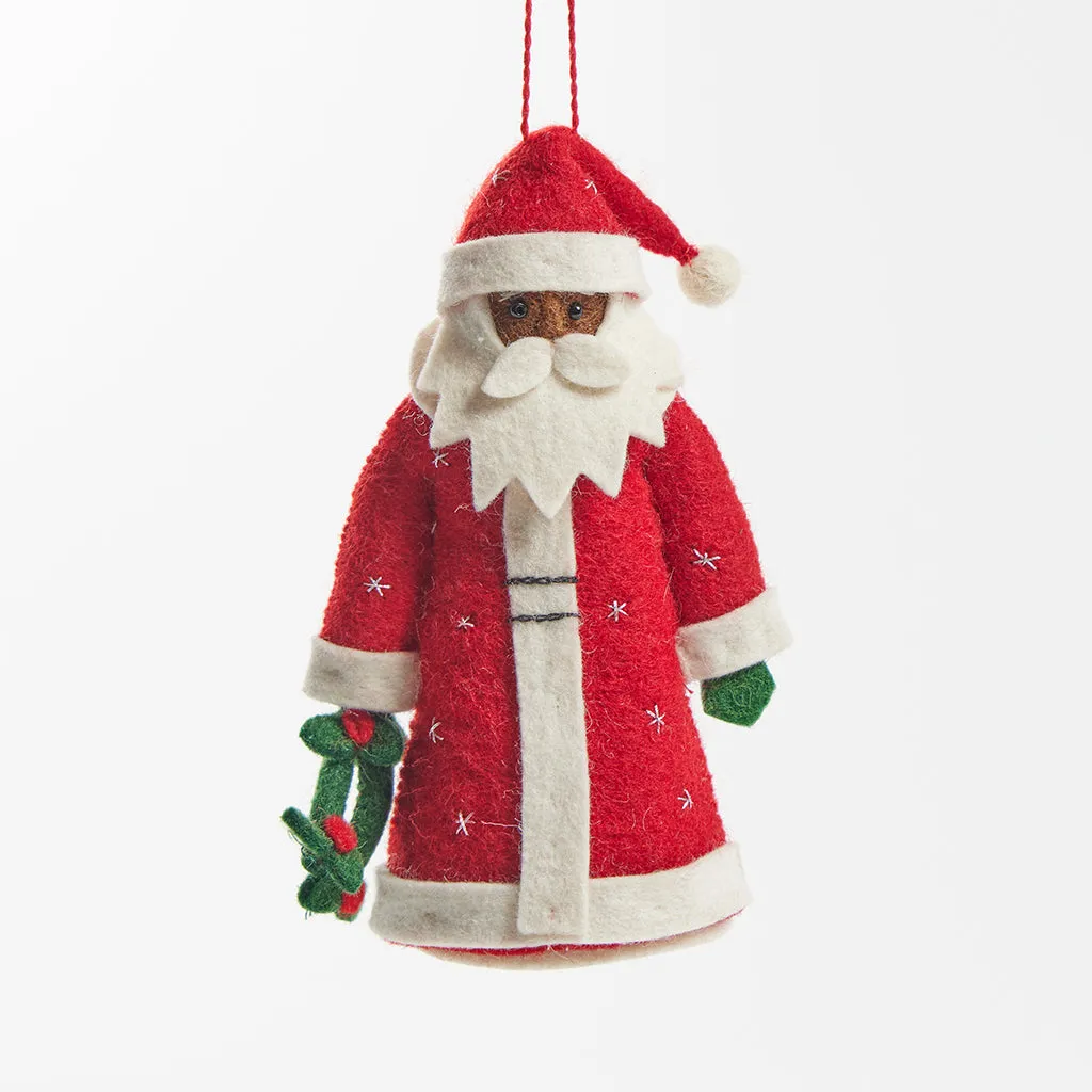 Father Christmas Ornament - Deep Brown