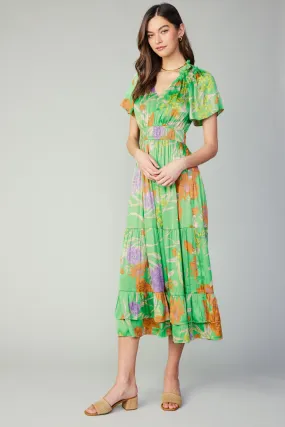 Floral Pattern Maxi Dress