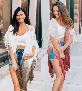 Fringe Boho Ombre Kimono