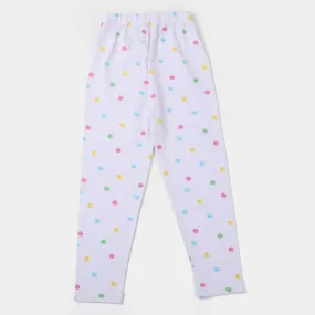 Girls Tights Polka Dots - B.White