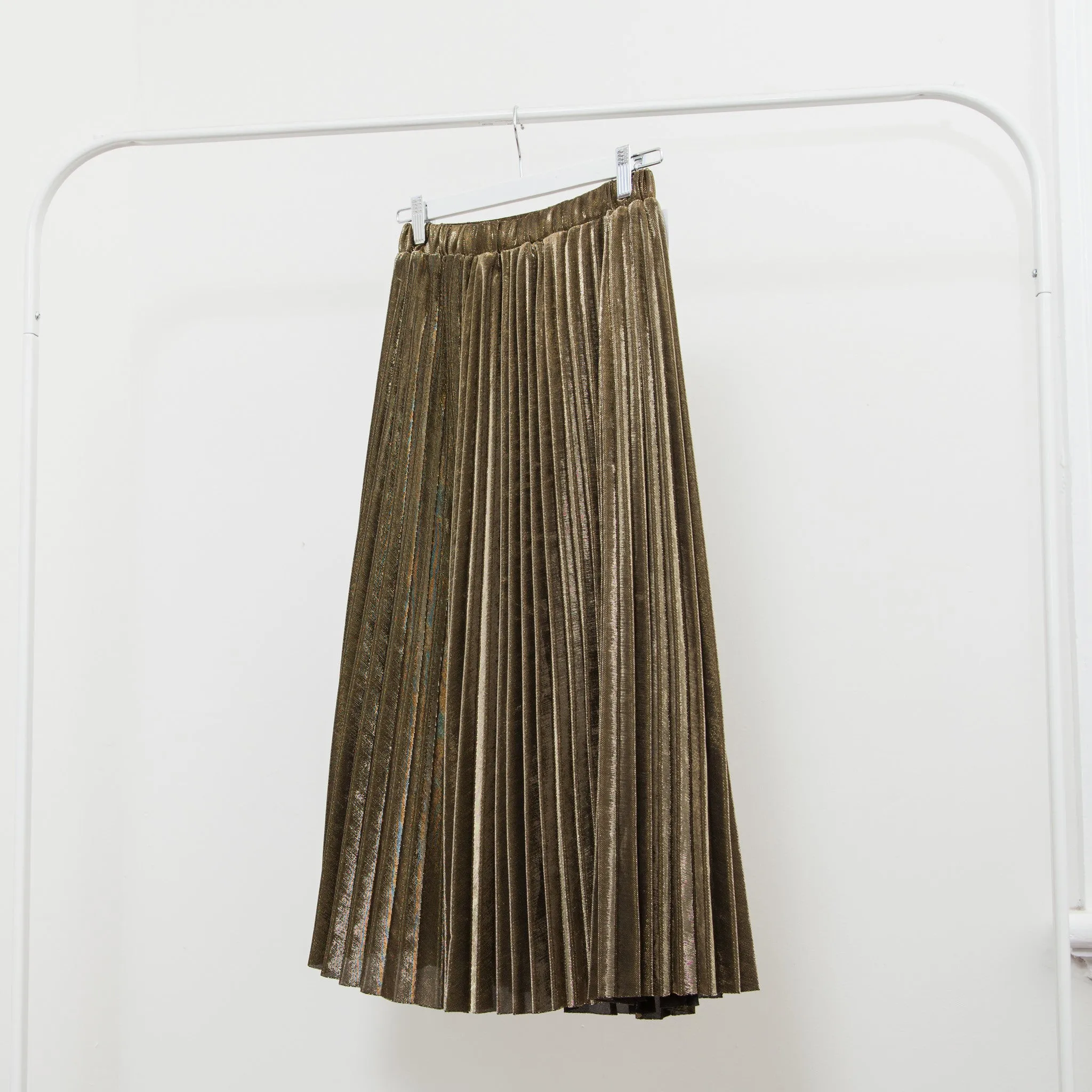 GRADY METALLIC PLEATED SKIRT