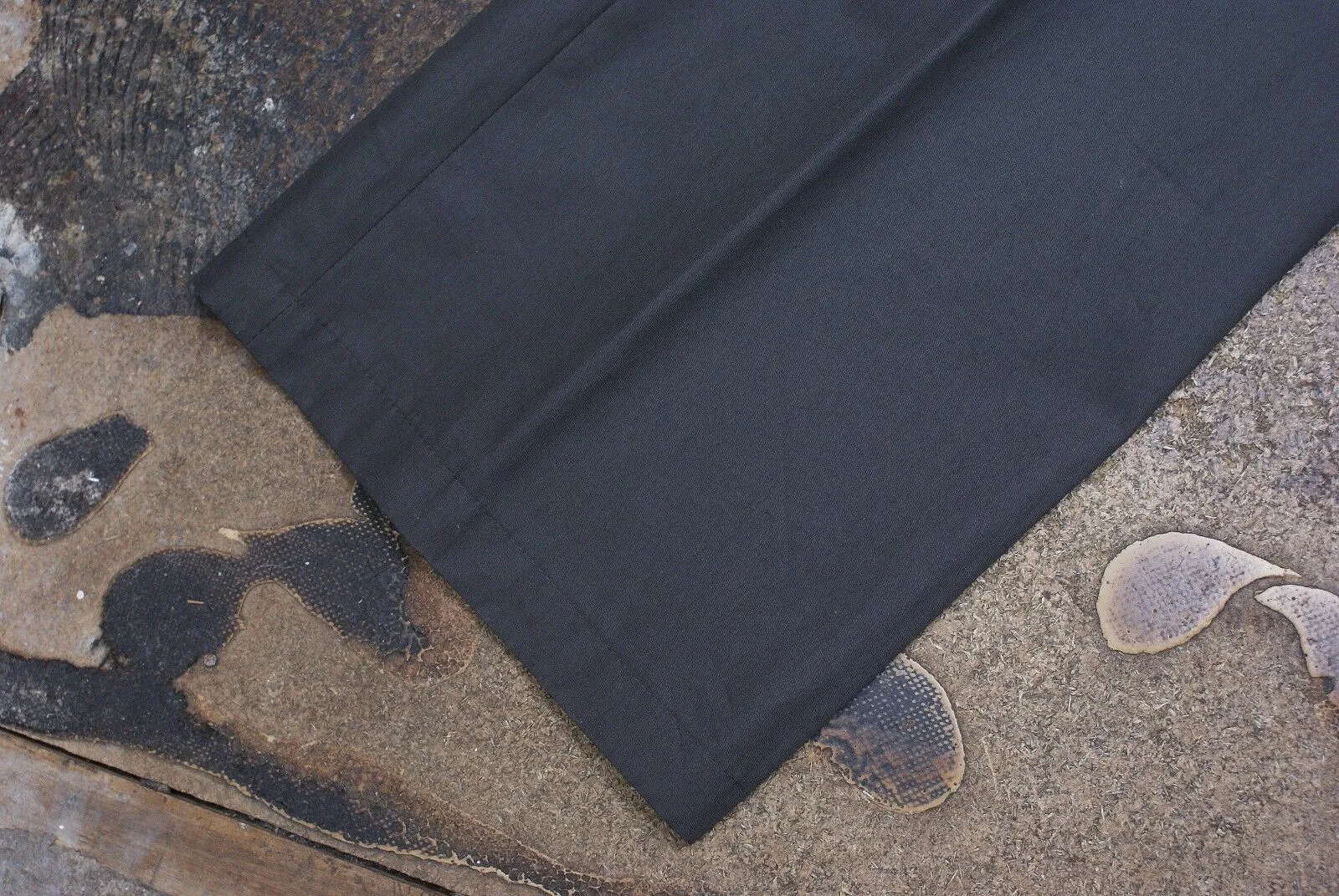 Grey Cotton Trousers With Adjustable Waist Tabs