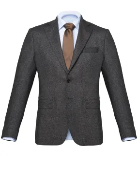 Grey Harris Tweed Wool Blazer by Tollegno