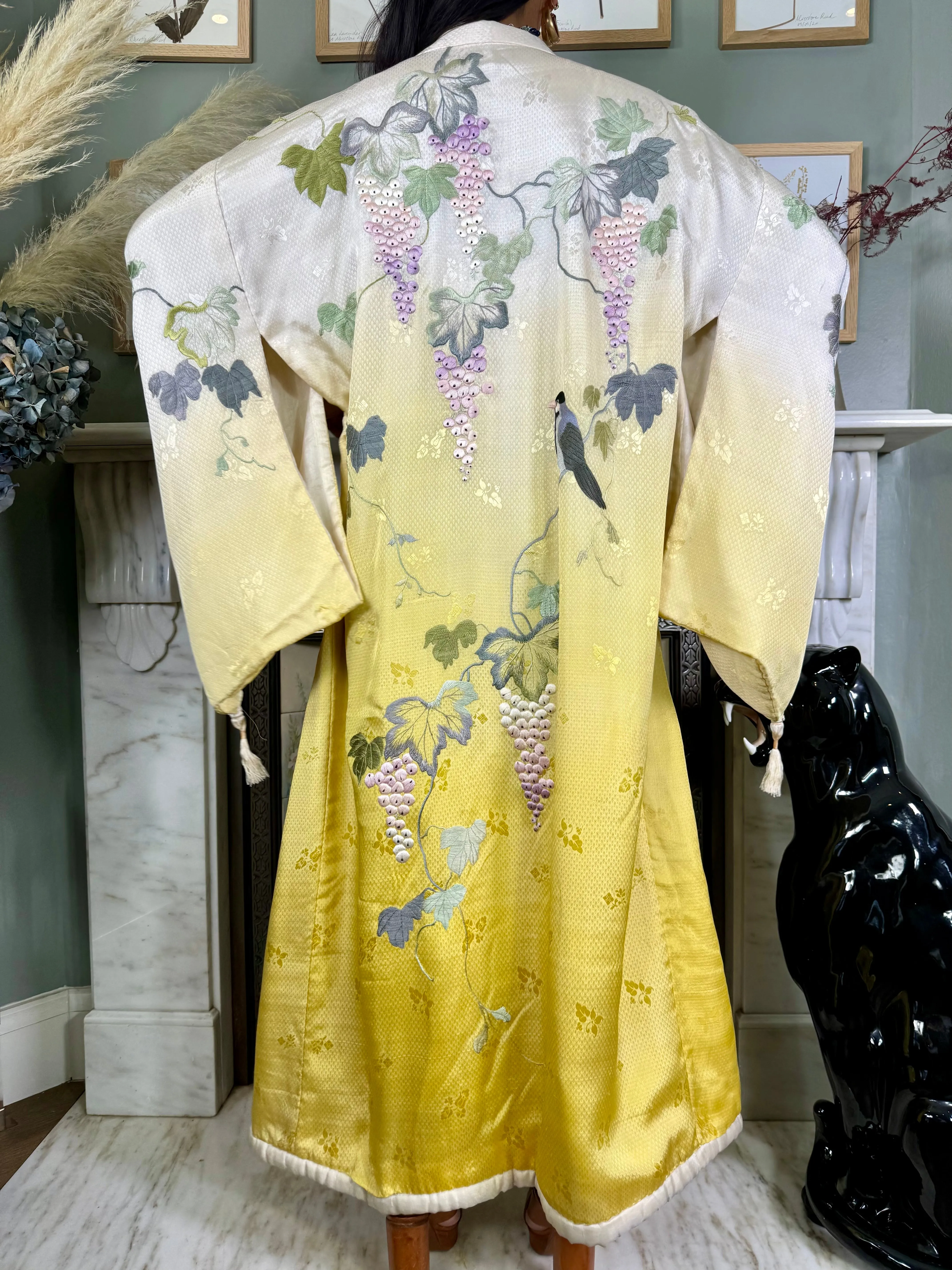 Halo, 40s ombré embroidered Japanese kimono