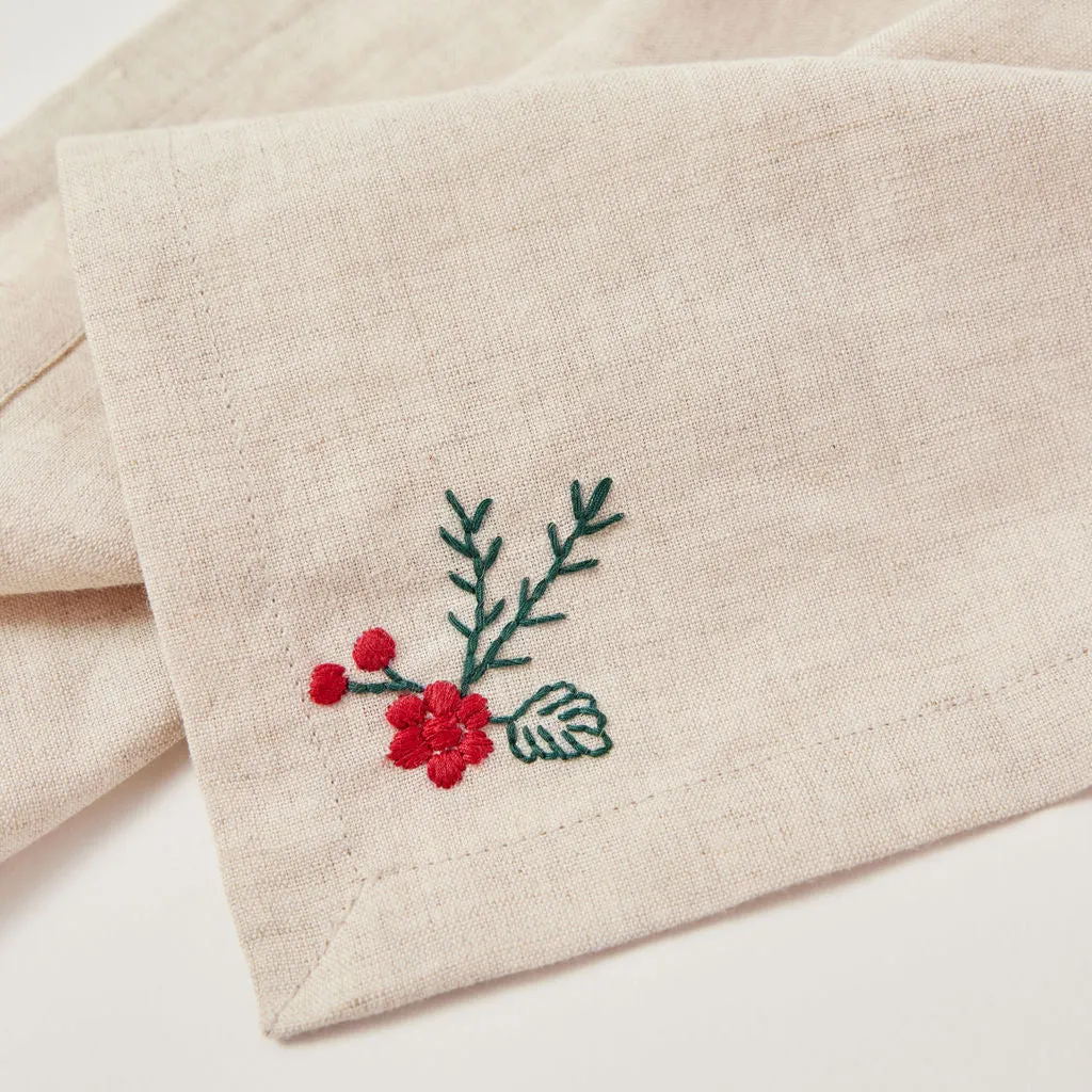 Holiday Blooms Napkin Set of 4