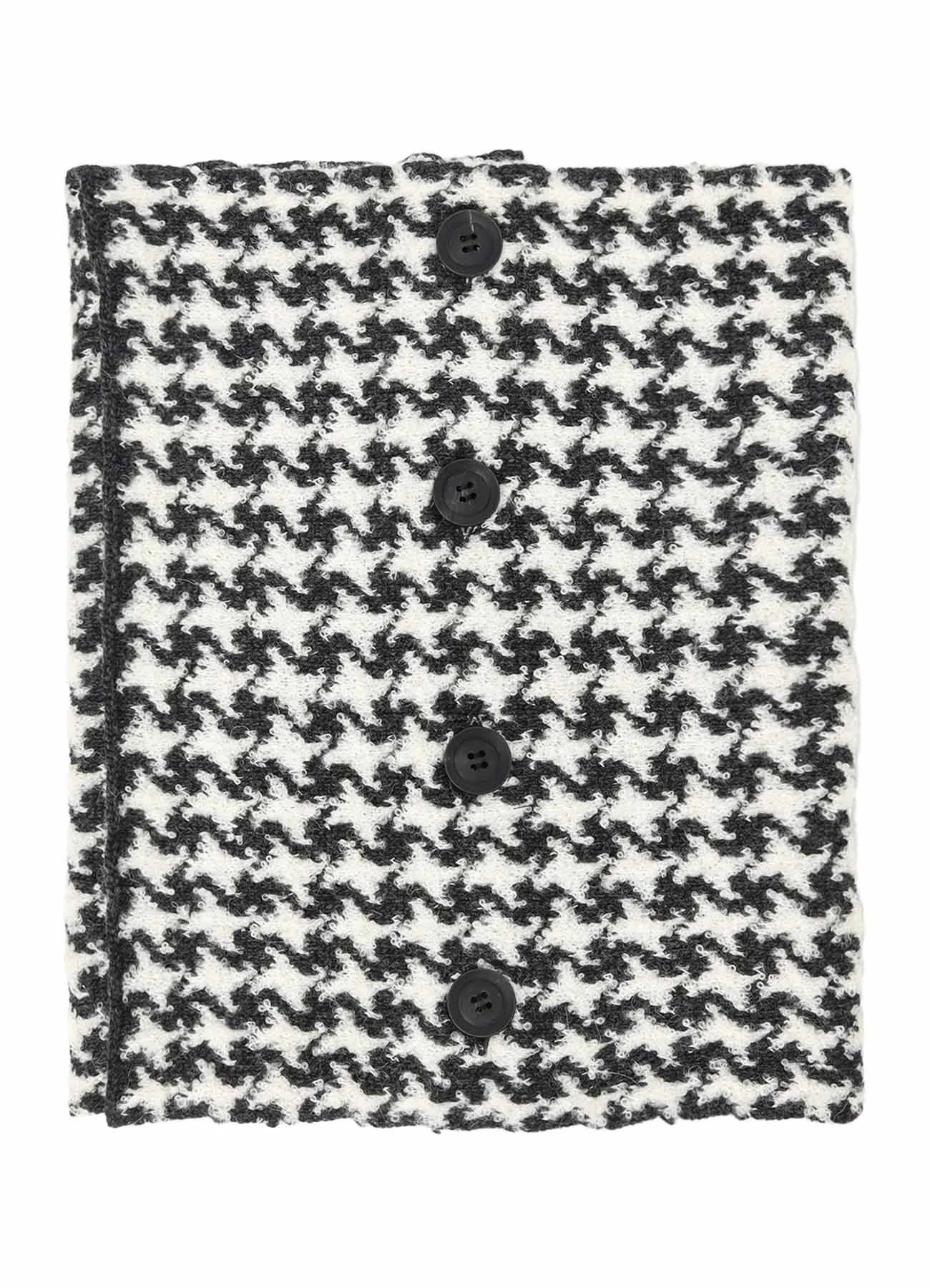 HOUNDSTOOTH L NECK WARMER