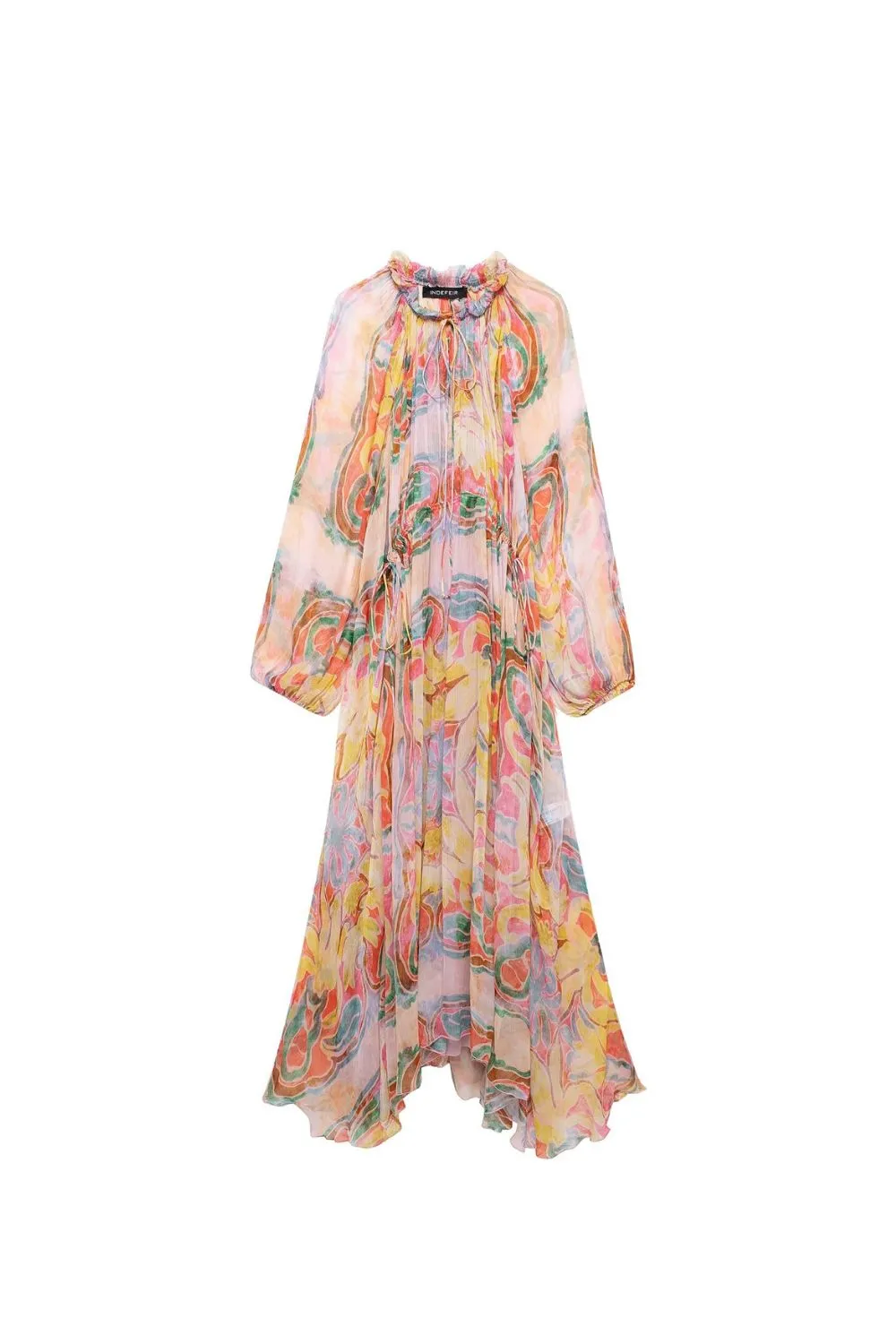 'Jade' Printed Chiffon Midi Dress