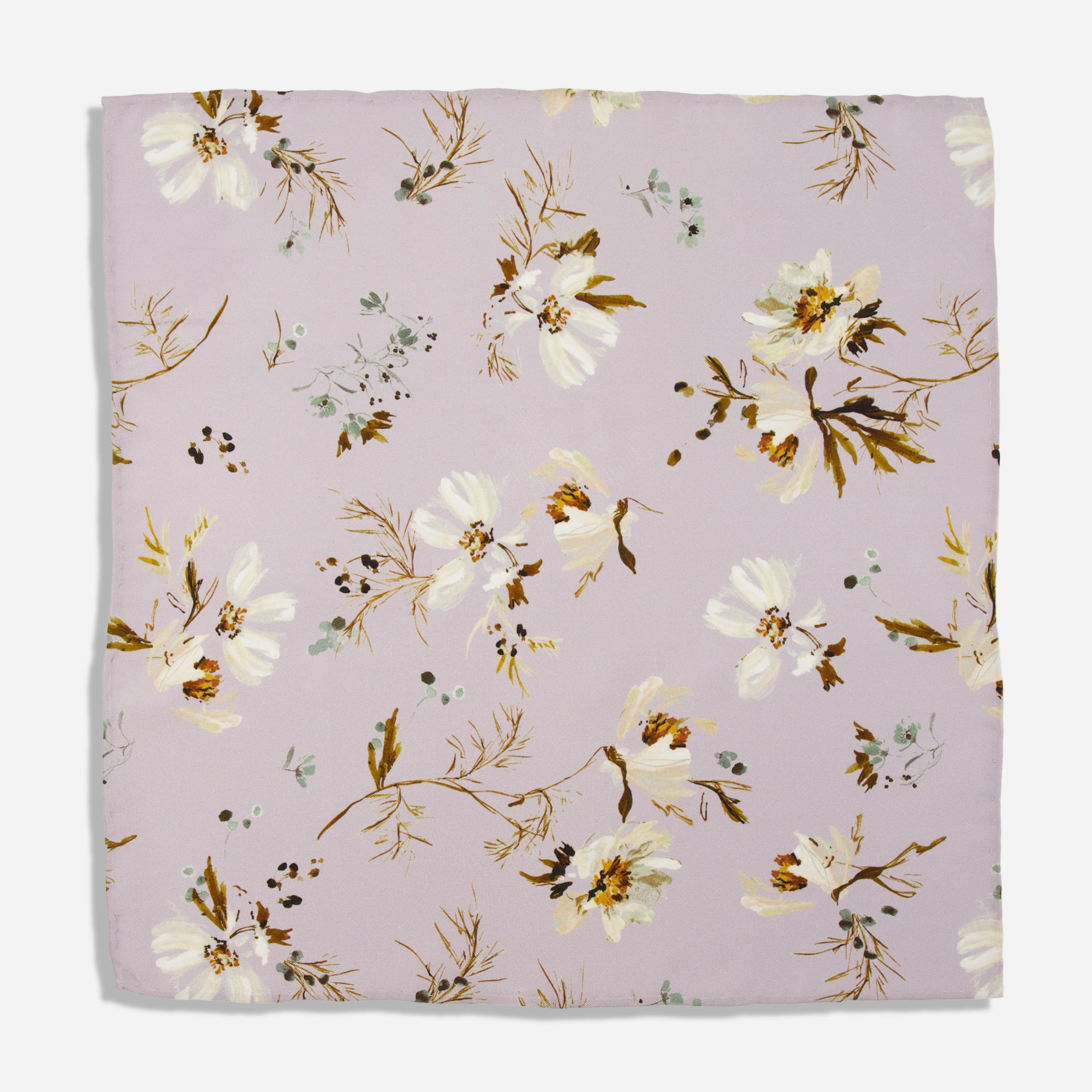 Kelly Ventura x Tie Bar Petal Palette Floral Lavender Pocket Square