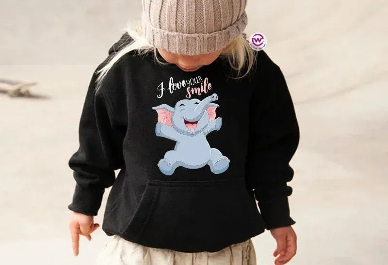 Kids Hoodie-Elephant