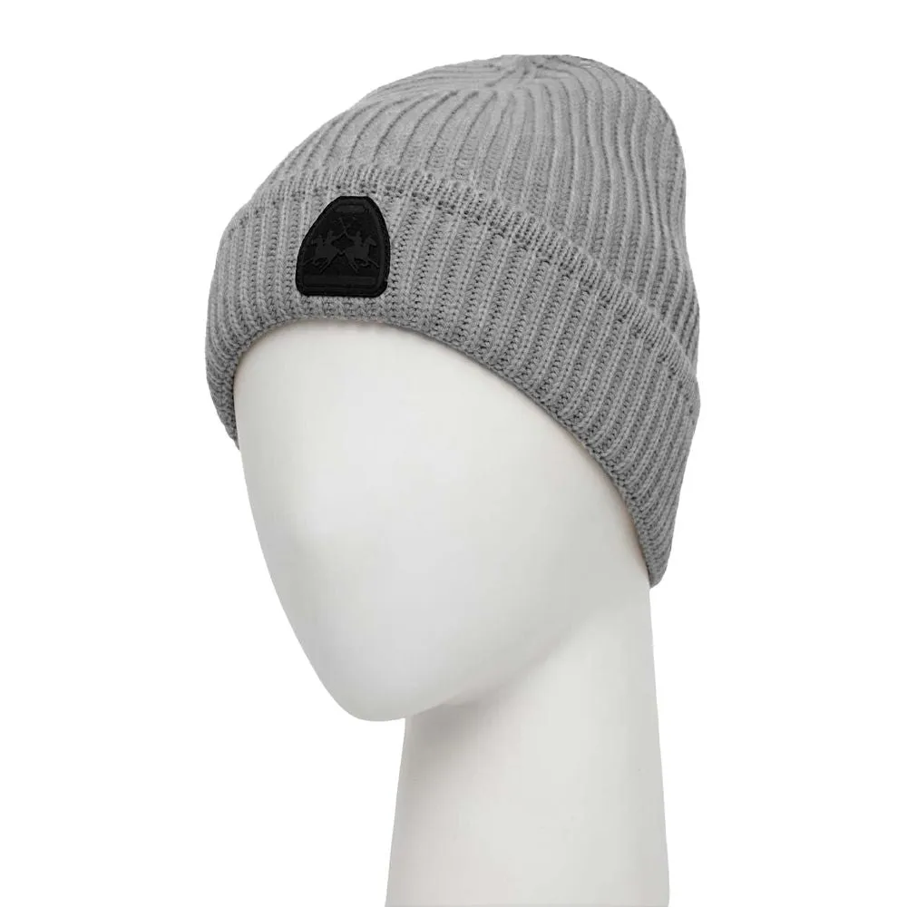 La Martina Gray Acrylic Men Beanie