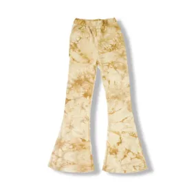 Ladys tiedye flared pants 002 beige