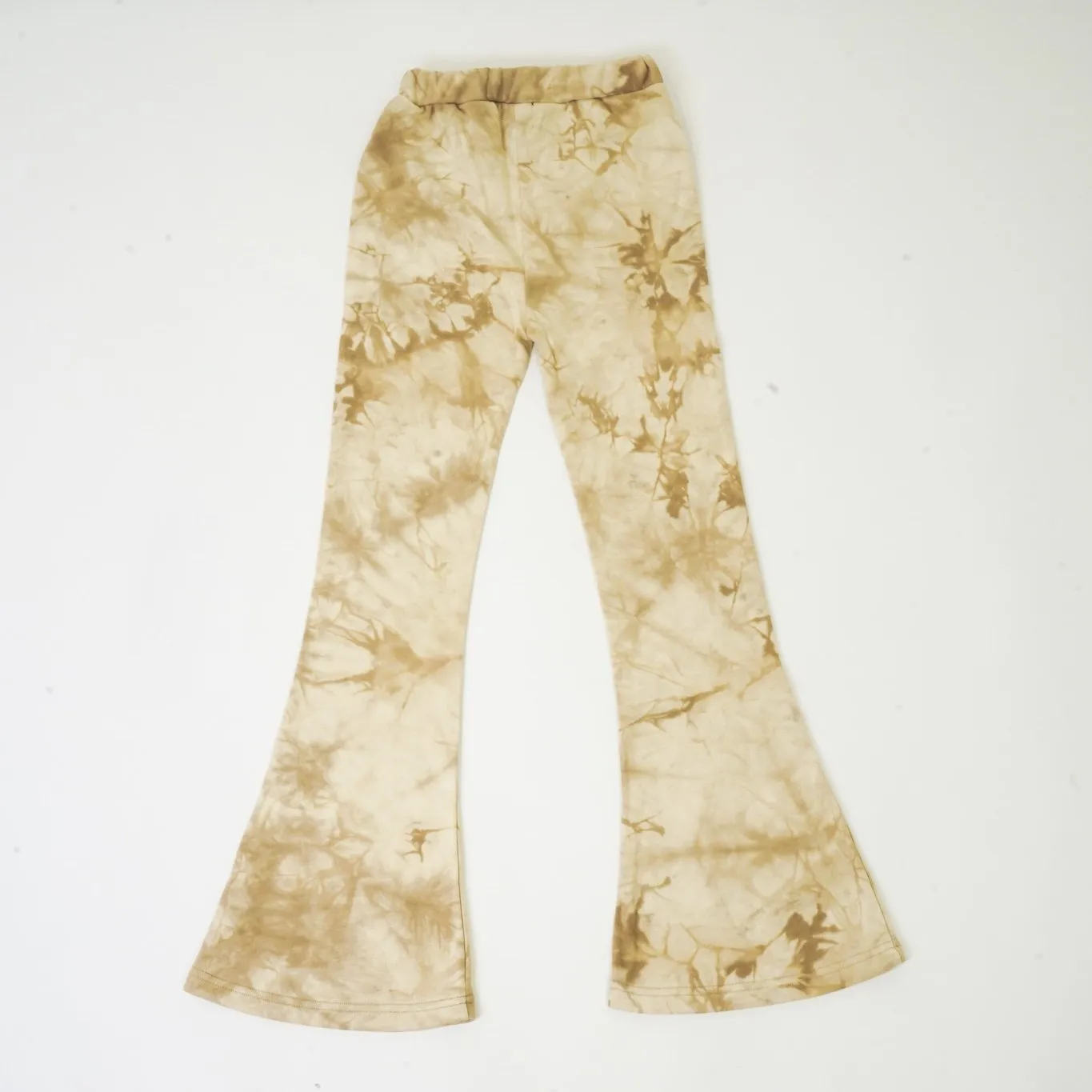 Ladys tiedye flared pants 002 beige